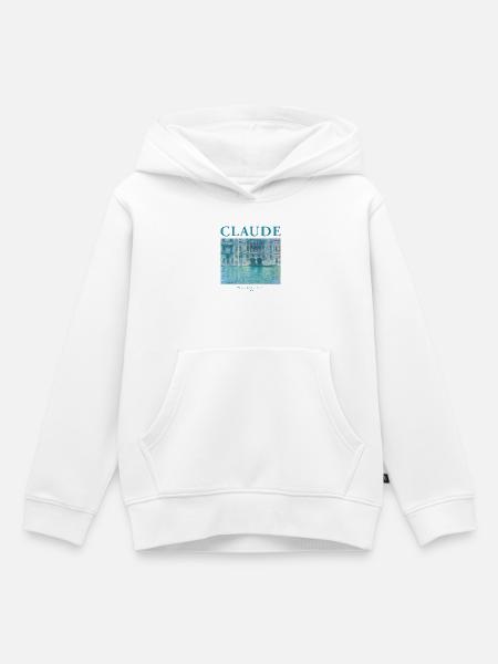 Kunst Malerei Venedig Impressionismus - Kinder Premium Organic Hoodie - Weiß