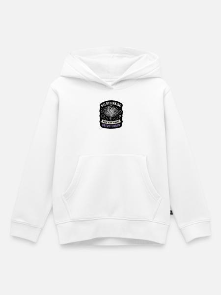 Overthinking Kopf Überstunden - Kinder Premium Organic Hoodie - Weiß