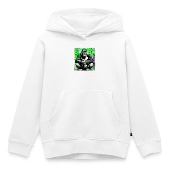 Gorilla - Kinder Premium Organic Hoodie - Weiß - Vorne - AI Model Kid Female (0cm)