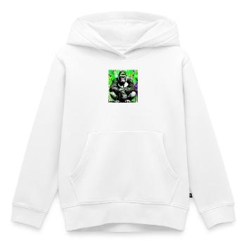 Gorilla - Kinder Premium Organic Hoodie - Weiß - Vorne - AI Model Kid Female (0cm)