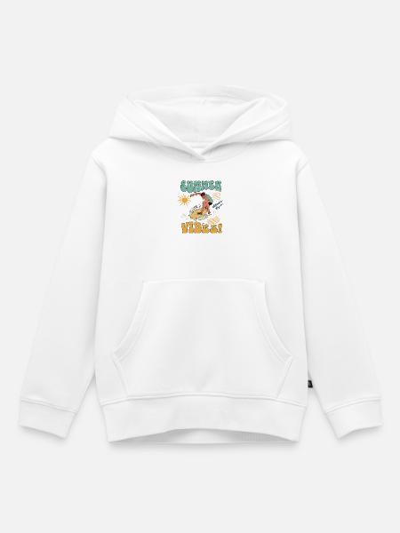 Summer Vibes Surfer - Kinder Premium Organic Hoodie - Weiß