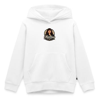 Mundhaar Monika Schnurrbart Style - Kinder Premium Organic Hoodie - Weiß - Vorne - AI Model Kid Female (0cm)