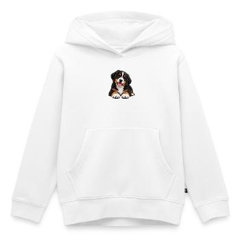 Berner Sennenhund Welpe - Kinder Premium Organic Hoodie - Weiß - Vorne - AI Model Kid Female (0cm)