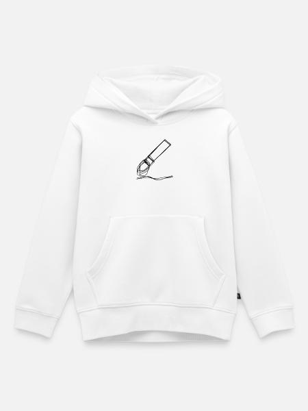 Pinsel handgezeichnet - Kinder Premium Organic Hoodie - Weiß