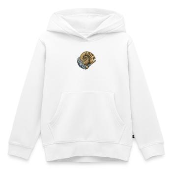 Ammonitfossil und Gebüsch - Kinder Premium Organic Hoodie - Weiß - Vorne - AI Model Kid Female (0cm)