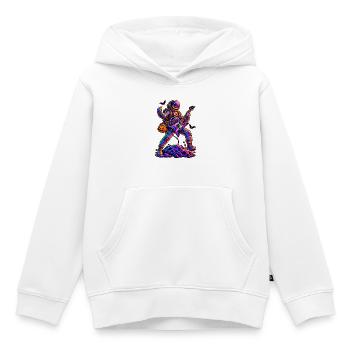 KOSMISCHER ROCKER | Trick oder Riff - Kinder Premium Organic Hoodie - Weiß - Vorne - AI Model Kid Female (0cm)