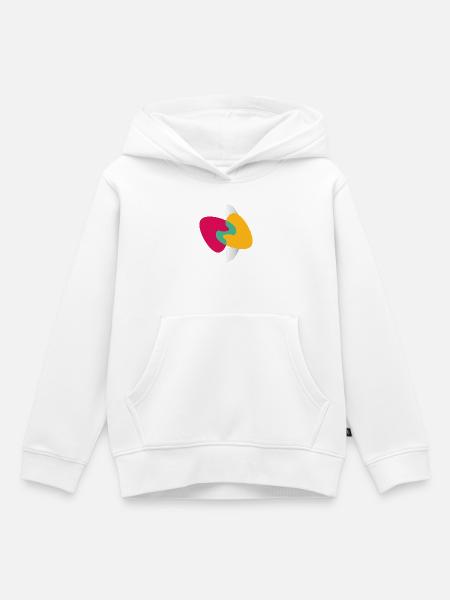 Überlappende Farbblasen - Kinder Premium Organic Hoodie - Weiß
