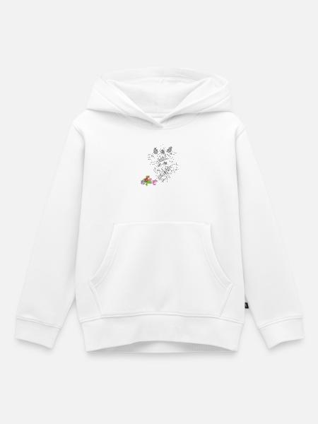 Blumenstrauß - Kinder Premium Organic Hoodie - Weiß
