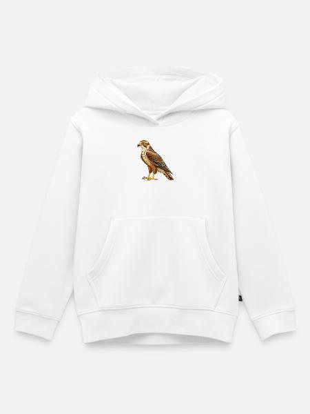 Rotschwanzbussard - Kinder Premium Organic Hoodie - Weiß