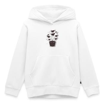 Papierflug-Pflanzenzauber - Kinder Premium Organic Hoodie - Weiß - Vorne - AI Model Kid Female (0cm)