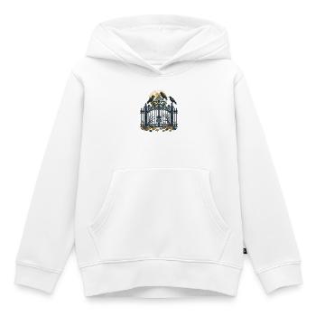 Krähen auf dem Friedhofstor - Kinder Premium Organic Hoodie - Weiß - Vorne - AI Model Kid Female (0cm)