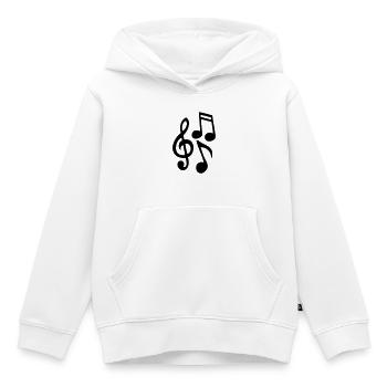 Musiknoten - Kinder Premium Organic Hoodie - Weiß - Vorne - AI Model Kid Female (0cm)