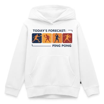 Tischtennis Vorhersage Für Heute Ping-Pong - Kinder Premium Organic Hoodie - Weiß - Vorne - AI Model Kid Female (0cm)