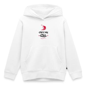 mariage - Sweat Premium à capuche enfant bio - blanc - Devant - AI Model Kid Female (0cm)
