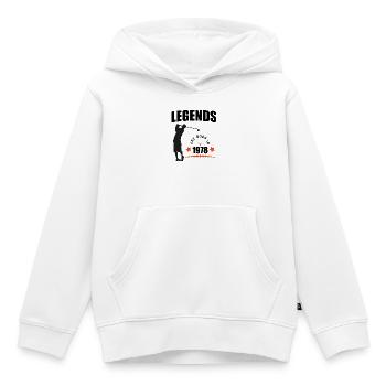 1978 - Kinder Premium Organic Hoodie - Weiß - Vorne - AI Model Kid Female (0cm)