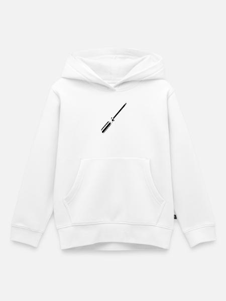 Schraubendreher - Kinder Premium Organic Hoodie - Weiß