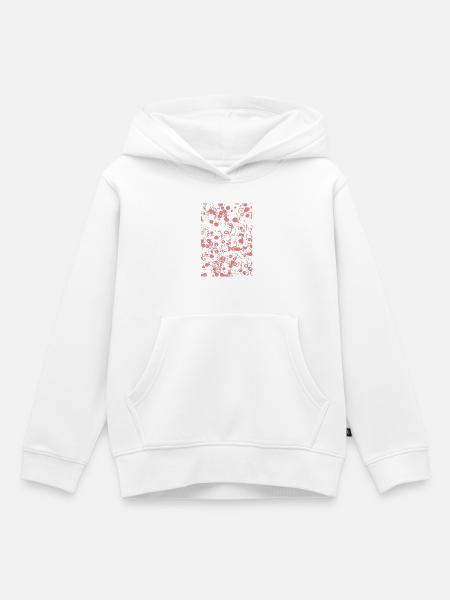 Rosa Abstractes Tropfenmuster - Kinder Premium Organic Hoodie - Weiß