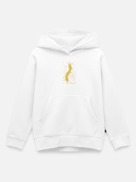 Datenspirale Tanzfigur - Kinder Premium Organic Hoodie - Weiß