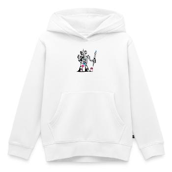 Roboter mit einem Pinsel - Kinder Premium Organic Hoodie - Weiß - Vorne - AI Model Kid Female (0cm)