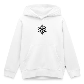 Flocon de neige - Sweat Premium à capuche enfant bio - blanc - Devant - AI Model Kid Female (0cm)