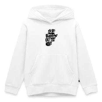 Man bekommt nicht immer, was man will: Stones Musik # - Kinder Premium Organic Hoodie - Weiß - Vorne - AI Model Kid Female (0cm)