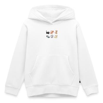 Illustration de chats - Sweat Premium à capuche enfant bio - blanc - Devant - AI Model Kid Female (0cm)