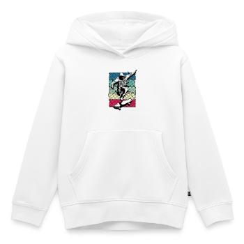 Patinage | Planche à roulettes | Patineur - Sweat Premium à capuche enfant bio - blanc - Devant - AI Model Kid Female (0cm)