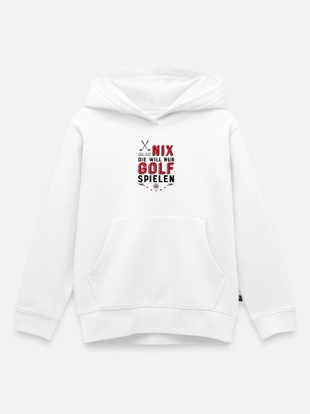 Golf spielen - Kinder Premium Organic Hoodie - Weiß