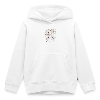 Points motifs - mosaïque organique - Sweat Premium à capuche enfant bio - blanc - Devant - AI Model Kid Female (0cm)