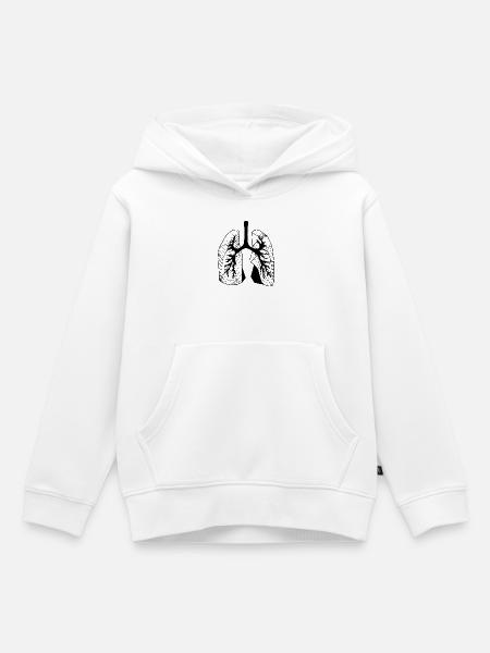 Lunge - Kinder Premium Organic Hoodie - Weiß