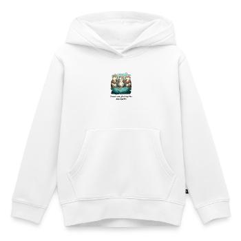 Les amis qui flottent ensemble restent ensemble - Sweat Premium à capuche enfant bio - blanc - Devant - AI Model Kid Female (0cm)