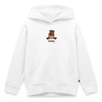 Grumpy - Kids Premium Organic Hoodie - white - Front - AI Model Kid Female (0cm)