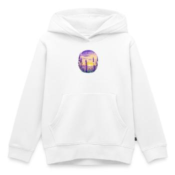 Champ de lavande - Sweat Premium à capuche enfant bio - blanc - Devant - AI Model Kid Female (0cm)