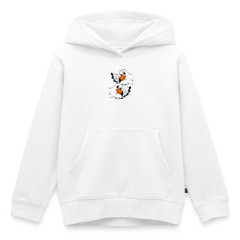 Möwe Gruß Begrüßung - Kinder Premium Organic Hoodie - Weiß - Vorne - AI Model Kid Female (0cm)