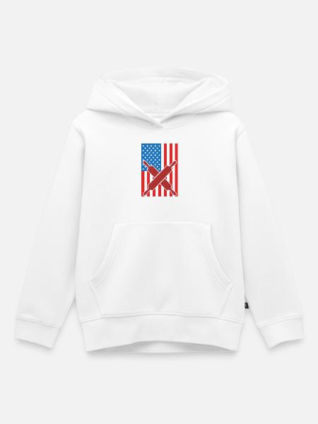 4. Juli USA Backen - Kinder Premium Organic Hoodie - Weiß