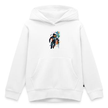 Astronaut im Weltall Weltraum - Astronaut Space - Kinder Premium Organic Hoodie - Weiß - Vorne - AI Model Kid Female (0cm)