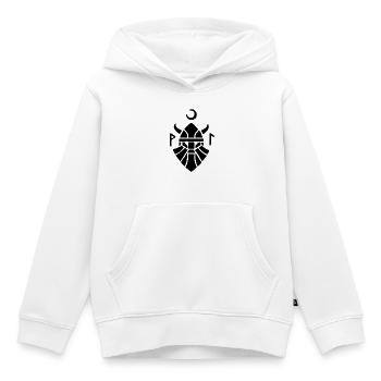 Black Viking Warrior Symbol - Kids Premium Organic Hoodie - white - Front - AI Model Kid Female (0cm)