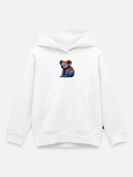 Koala - Kinder Premium Organic Hoodie - Weiß
