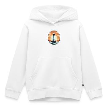 Phare - Sweat Premium à capuche enfant bio - blanc - Devant - AI Model Kid Female (0cm)
