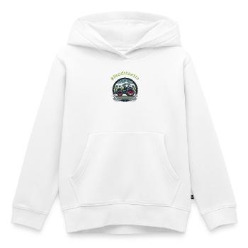 Jantes Fendttastic Green Tractor Trekker Rouge - Sweat Premium à capuche enfant bio - blanc - Devant - AI Model Kid Female (0cm)