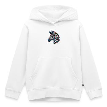 Zebra - Kinder Premium Organic Hoodie - Weiß - Vorne - AI Model Kid Female (0cm)