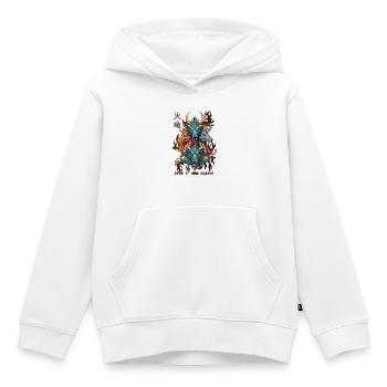 Dragons chinois - Sweat Premium à capuche enfant bio - blanc - Devant - AI Model Kid Female (0cm)