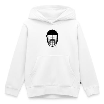 Fencing mask - Kids Premium Organic Hoodie - white - Front - AI Model Kid Female (0cm)