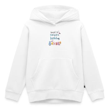 Écolier Enfant - Sweat Premium à capuche enfant bio - blanc - Devant - AI Model Kid Female (0cm)