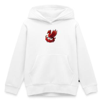 Roter Phönix - Kinder Premium Organic Hoodie - Weiß - Vorne - AI Model Kid Female (0cm)