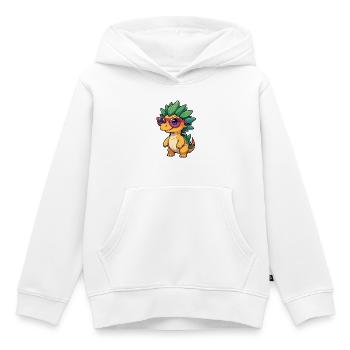 Kleiner süßer Baby Dino Stegosaurus mit Brille - Kinder Premium Organic Hoodie - Weiß - Vorne - AI Model Kid Female (0cm)