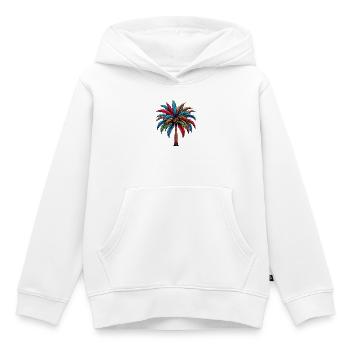 Palme - Kinder Premium Organic Hoodie - Weiß - Vorne - AI Model Kid Female (0cm)