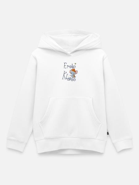 Erste Klasse, Elefant - Kinder Premium Organic Hoodie - Weiß
