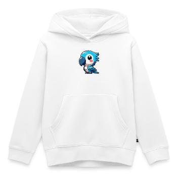 Perroquet - Sweat Premium à capuche enfant bio - blanc - Devant - AI Model Kid Female (0cm)