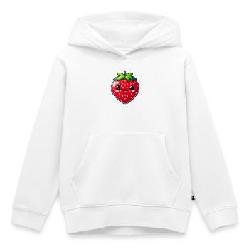 Fraise Fraises - Sweat Premium à capuche enfant bio - blanc - Devant - AI Model Kid Female (0cm)
